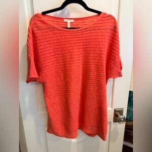 Eileen Fisher coral Knit Top